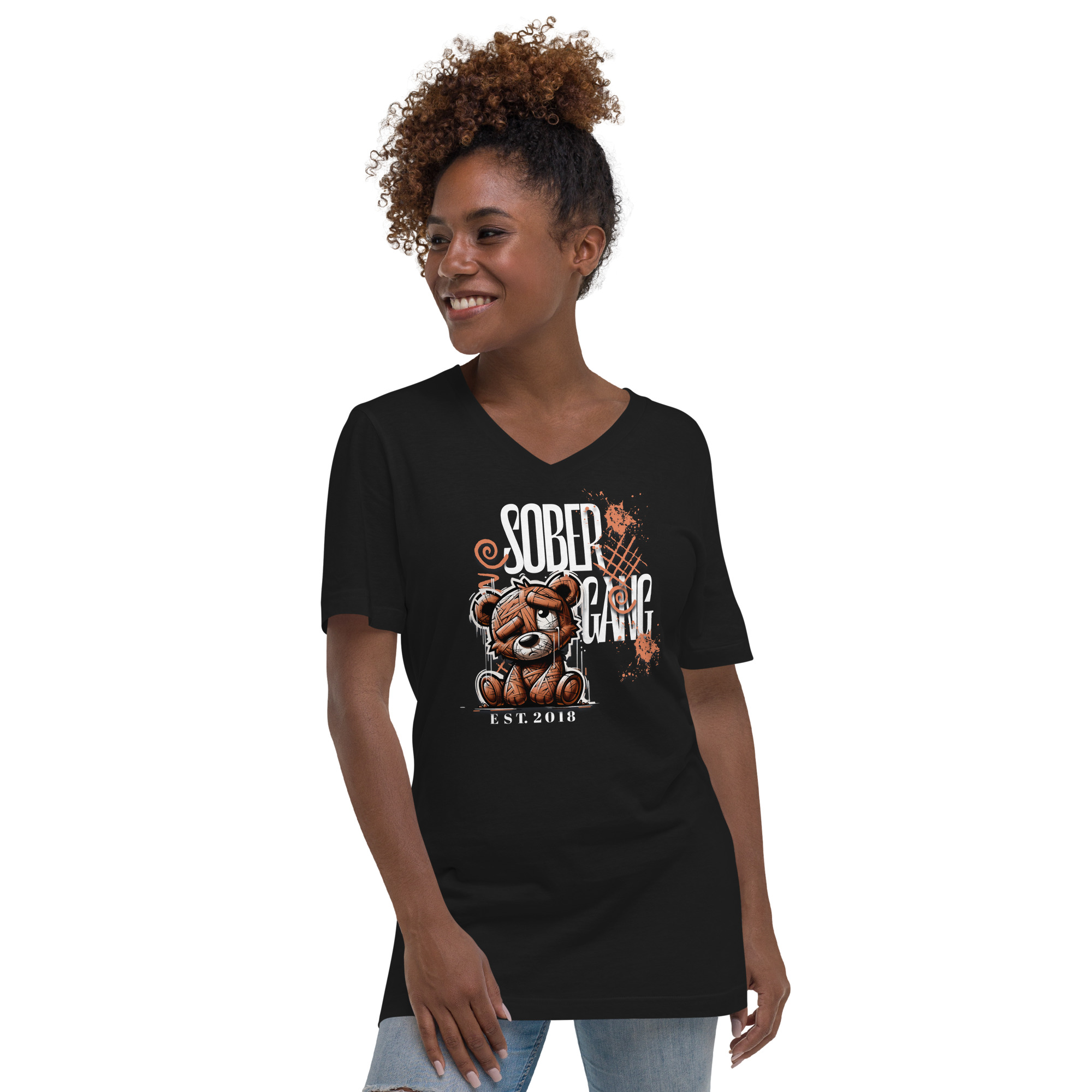 Unisex Short Sleeve V-Neck T-Shirt